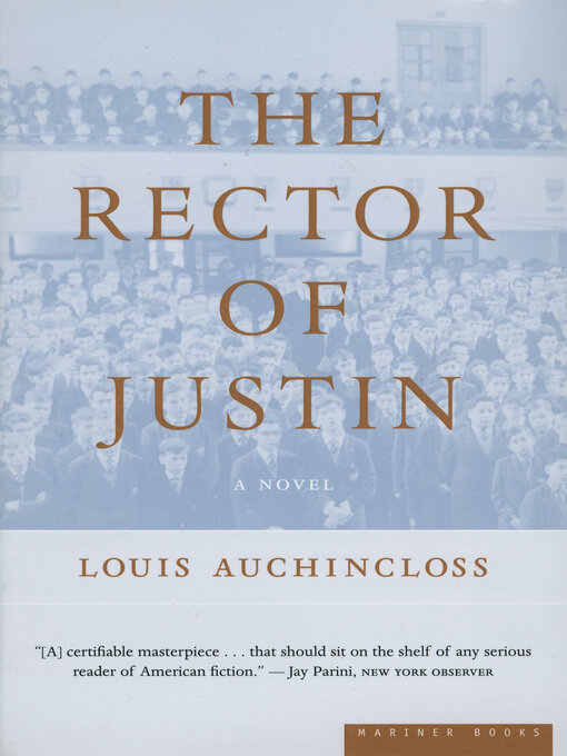 Title details for The Rector of Justin by Louis Auchincloss - Wait list